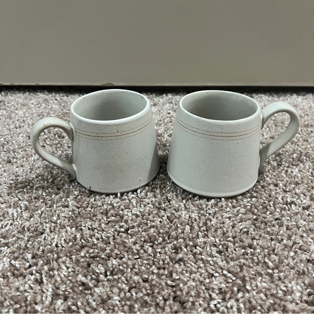 Hearth & Hand Magnolia Gray Speckled Orange Stripe Stoneware Coffee Tea Mug Cup